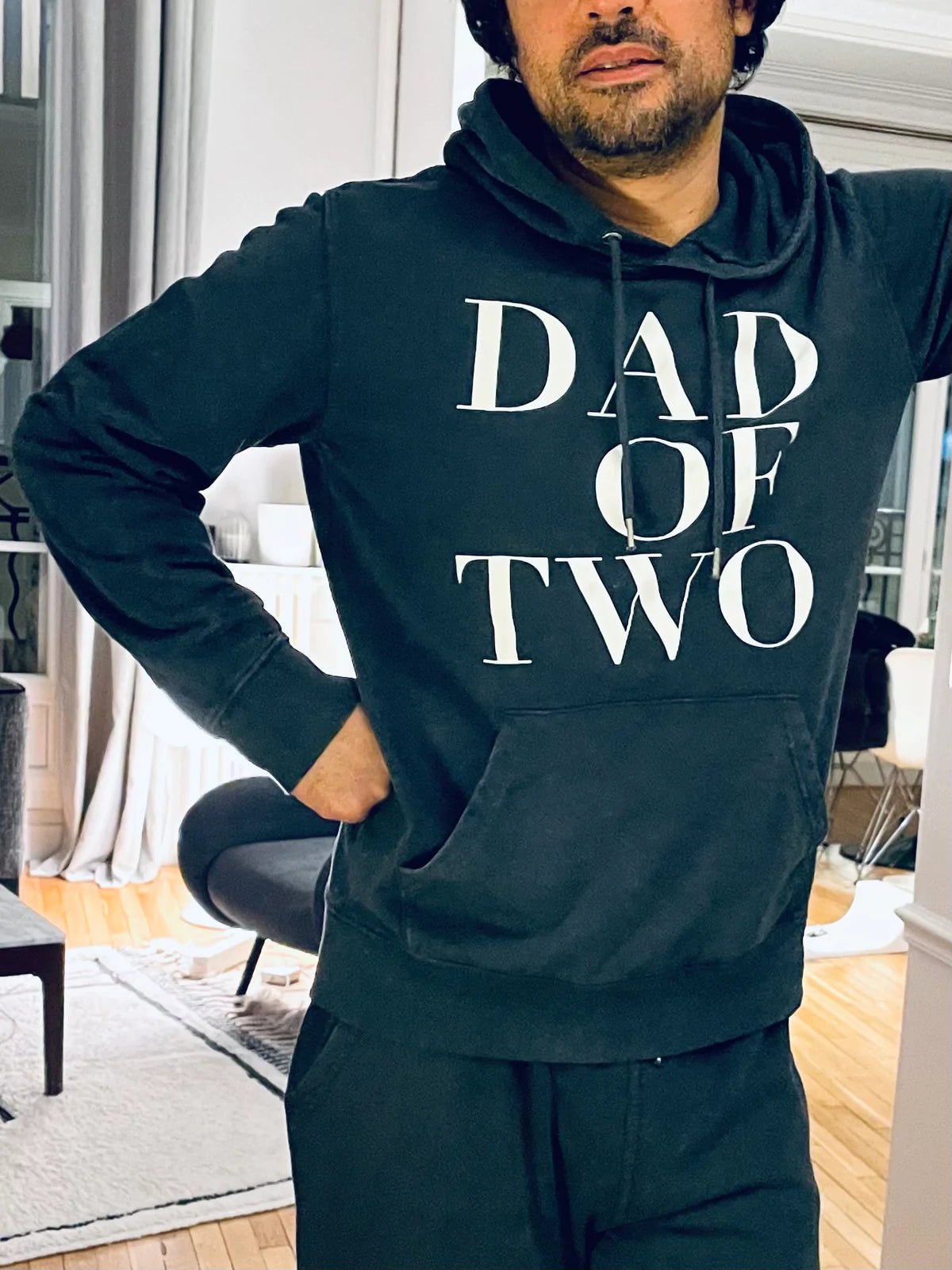 A DAD OF ONE ANTHRACITE GRAY HOODIE