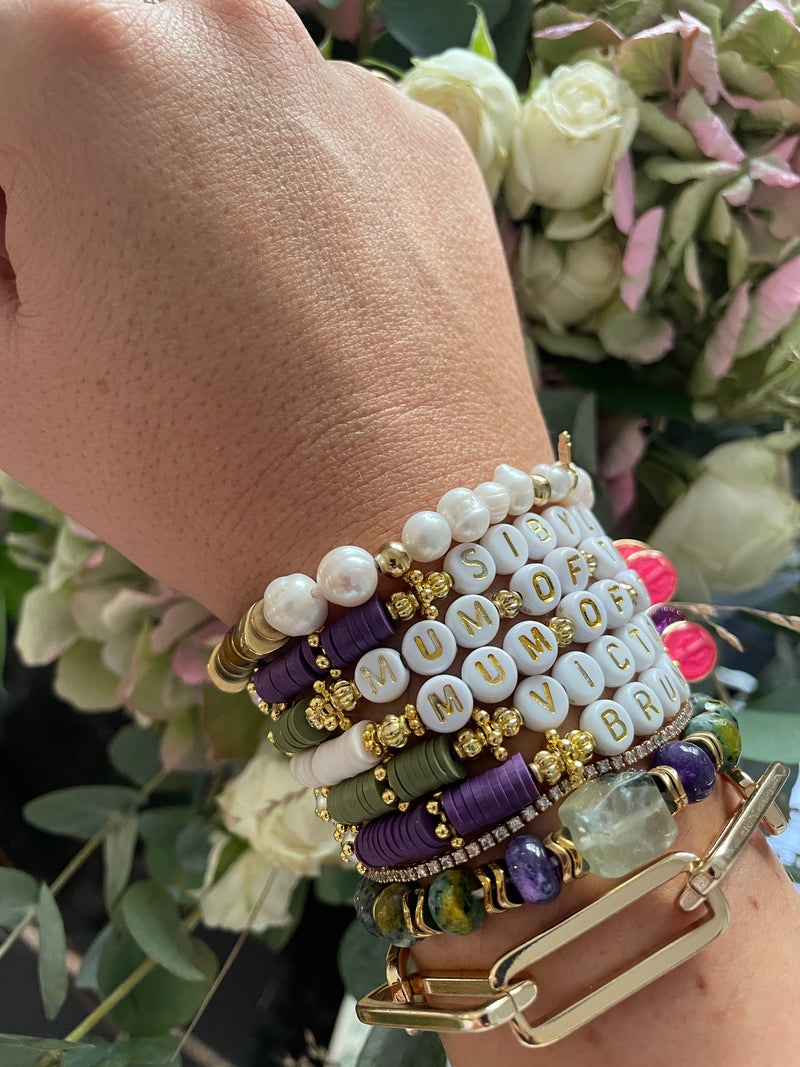 BRACELETS PERSONNALISABLES LILA X2